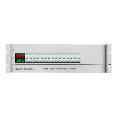 奧盛 機柜配電單元PDU 3U配電箱施耐德交流1P空開 電流電壓表 單路