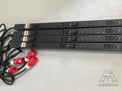 定制 奧盛豎裝PDU 380V三相PDU 國標三孔 防脫C13 C19  AS-1.5U-Z15J4C4D4F3S3G320/380